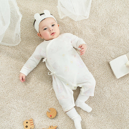 Newborn/Baby Girls/Boys Playful Multi-print Indoor Breathable Cotton Rompers