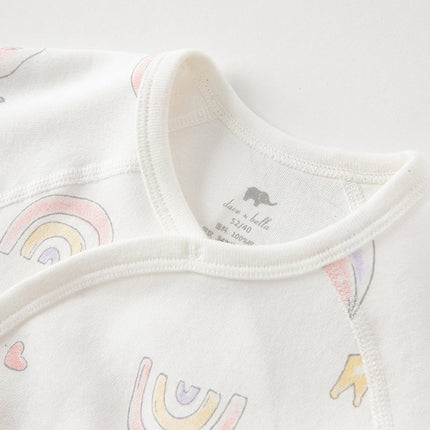 Newborn/Baby Girls/Boys Playful Multi-print Indoor Breathable Cotton Rompers