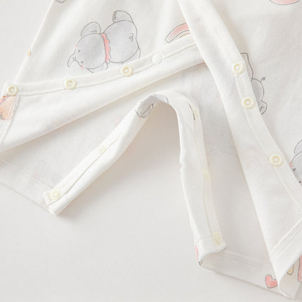 Newborn/Baby Girls/Boys Playful Multi-print Indoor Breathable Cotton Rompers