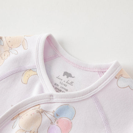 Newborn/Baby Girls/Boys Playful Multi-print Indoor Breathable Cotton Rompers