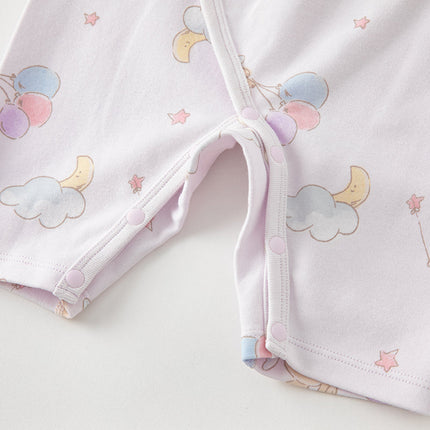 Newborn/Baby Girls/Boys Playful Multi-print Indoor Breathable Cotton Rompers