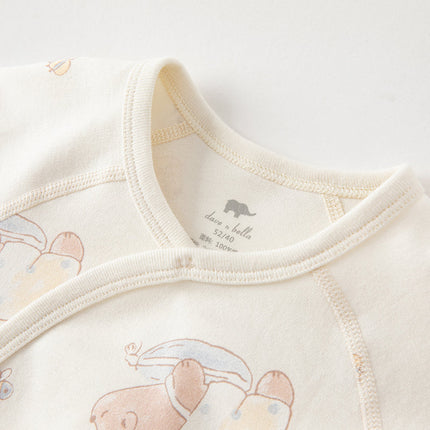 Newborn/Baby Girls/Boys Playful Multi-print Indoor Breathable Cotton Rompers