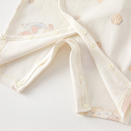 Newborn/Baby Girls/Boys Playful Multi-print Indoor Breathable Cotton Rompers