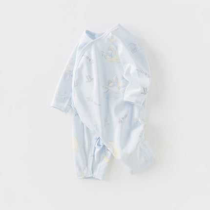 Newborn/Baby Girls/Boys Playful Multi-print Indoor Breathable Cotton Rompers
