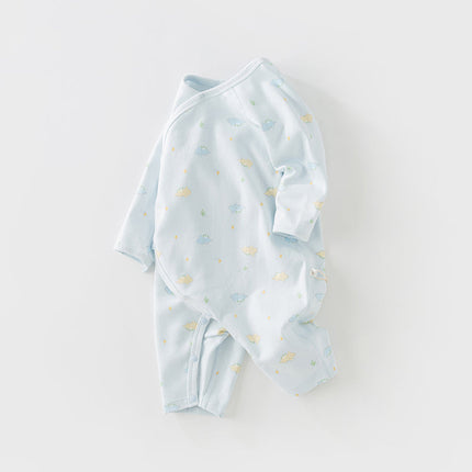 Newborn/Baby Girls/Boys Playful Multi-print Indoor Breathable Cotton Rompers