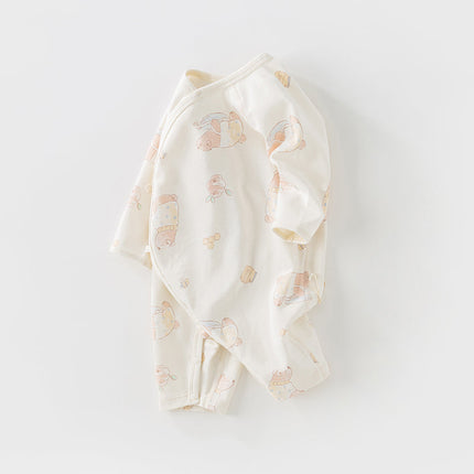 Newborn/Baby Girls/Boys Playful Multi-print Indoor Breathable Cotton Rompers