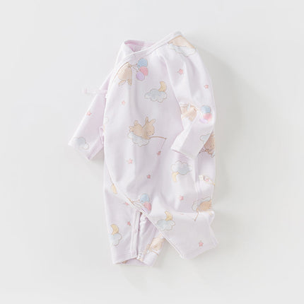 Newborn/Baby Girls/Boys Playful Multi-print Indoor Breathable Cotton Rompers