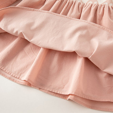 Toddler Girls Cute Grey Pink Versatile A-line Dress