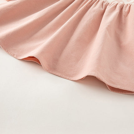 Toddler Girls Cute Grey Pink Versatile A-line Dress