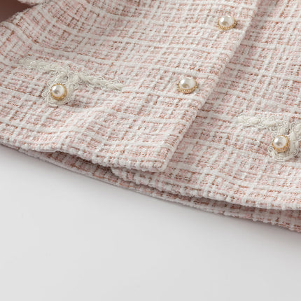 Toddler Girls Elegance Light Pink Coat A-line Mesh Dress Set