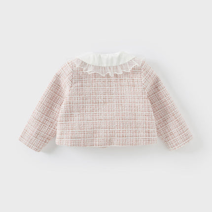 Toddler Girls Elegance Light Pink Coat A-line Mesh Dress Set