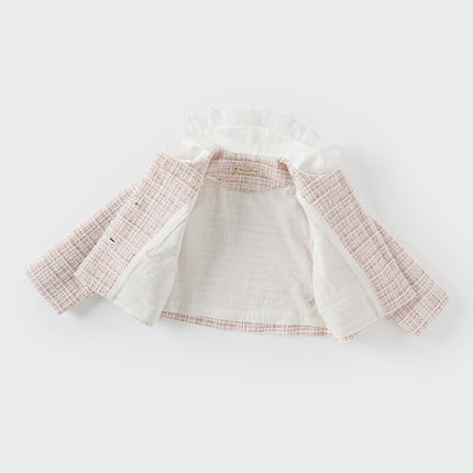 Toddler Girls Elegance Light Pink Coat A-line Mesh Dress Set