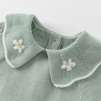 Toddler Girls Elegance Green Fashion Knitted Mesh Princess Dress