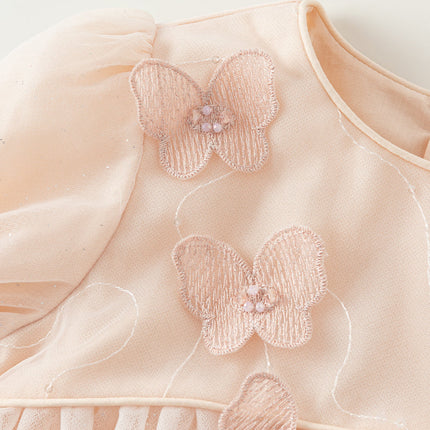 Toddler Girls Charming Light Pink Mesh Princess Dress