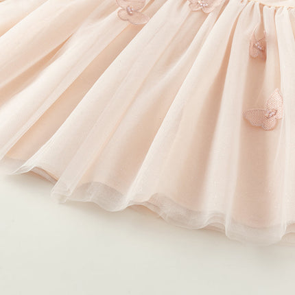 Toddler Girls Charming Light Pink Mesh Princess Dress