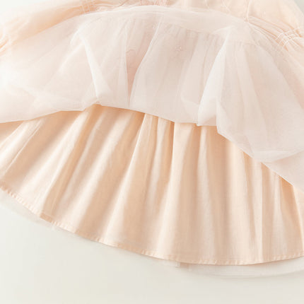 Toddler Girls Charming Light Pink Mesh Princess Dress