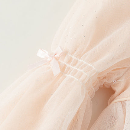 Toddler Girls Charming Light Pink Mesh Princess Dress