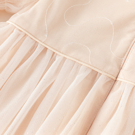 Toddler Girls Charming Light Pink Mesh Princess Dress