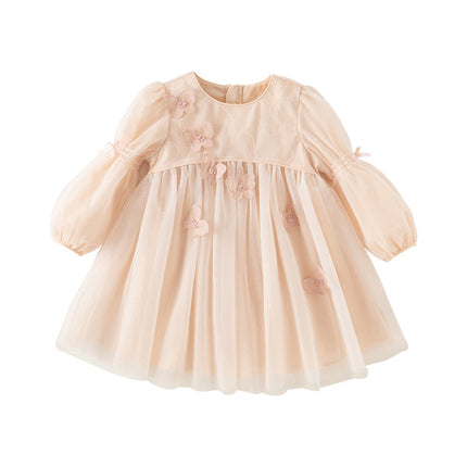 Toddler Girls Charming Light Pink Mesh Princess Dress