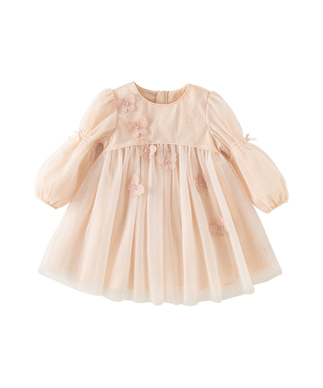 Toddler Girls Charming Light Pink Mesh Princess Dress