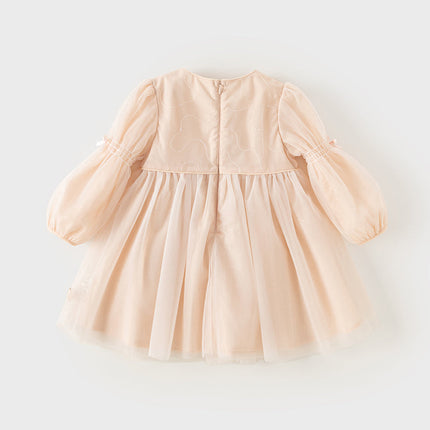 Toddler Girls Charming Light Pink Mesh Princess Dress