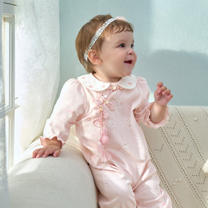 Baby Girl Newborn Casual Cotton Floral Romper Jumpsuit