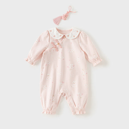 Baby Girl Newborn Casual Cotton Floral Romper Jumpsuit