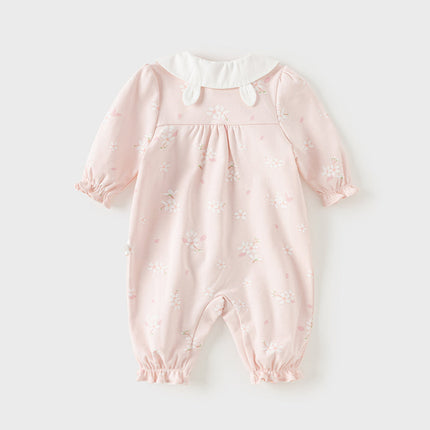 Baby Girl Newborn Casual Cotton Floral Romper Jumpsuit