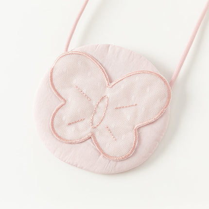 Toddler Girls Sweet Pink Embroidery Mesh Princess Dress (wallet bag)