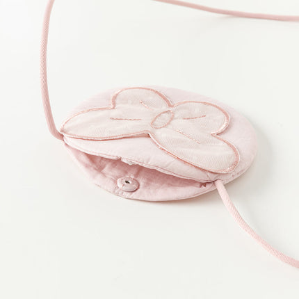 Toddler Girls Sweet Pink Embroidery Mesh Princess Dress (wallet bag)