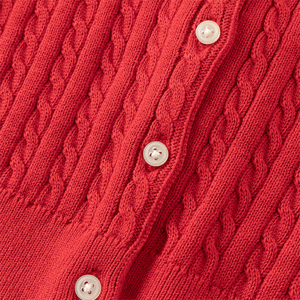 Kids Girls Preppy Knit Sweater-style Cardigans