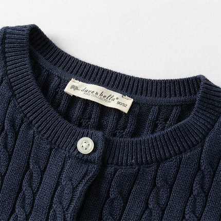 Kids Girls Preppy Knit Sweater-style Cardigans