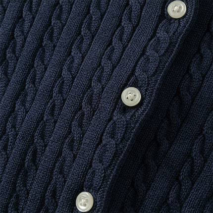 Kids Girls Preppy Knit Sweater-style Cardigans