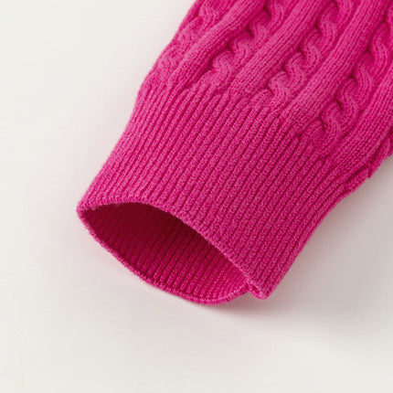 Kids Girls Preppy Knit Sweater-style Cardigans