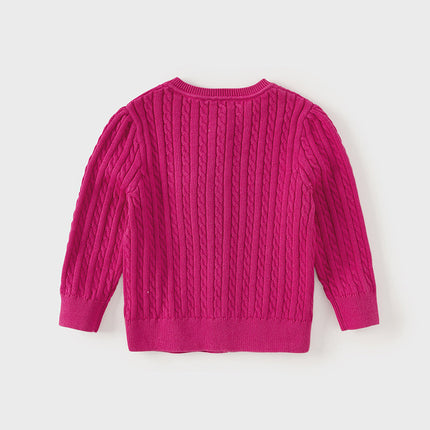 Kids Girls Preppy Knit Sweater-style Cardigans