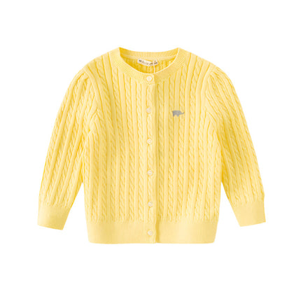 Kids Girls Preppy Knit Sweater-style Cardigans
