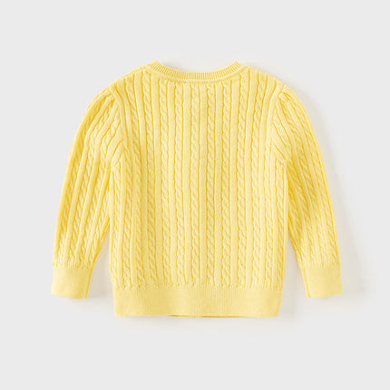 Kids Girls Preppy Knit Sweater-style Cardigans