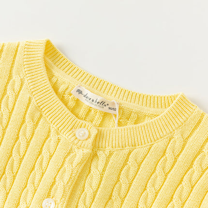 Kids Girls Preppy Knit Sweater-style Cardigans