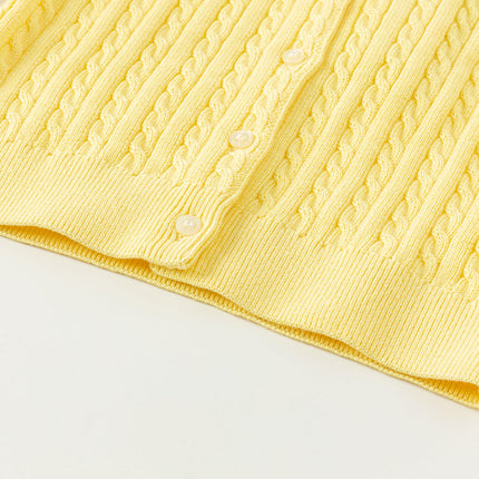 Kids Girls Preppy Knit Sweater-style Cardigans