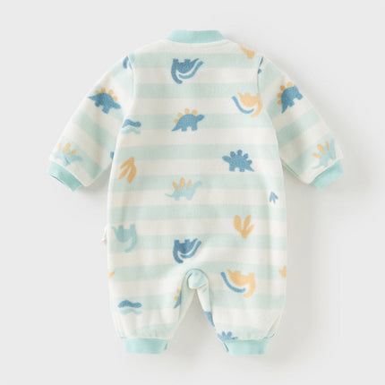 Baby Girls/Boys Print Fleece One-Pieces Romper