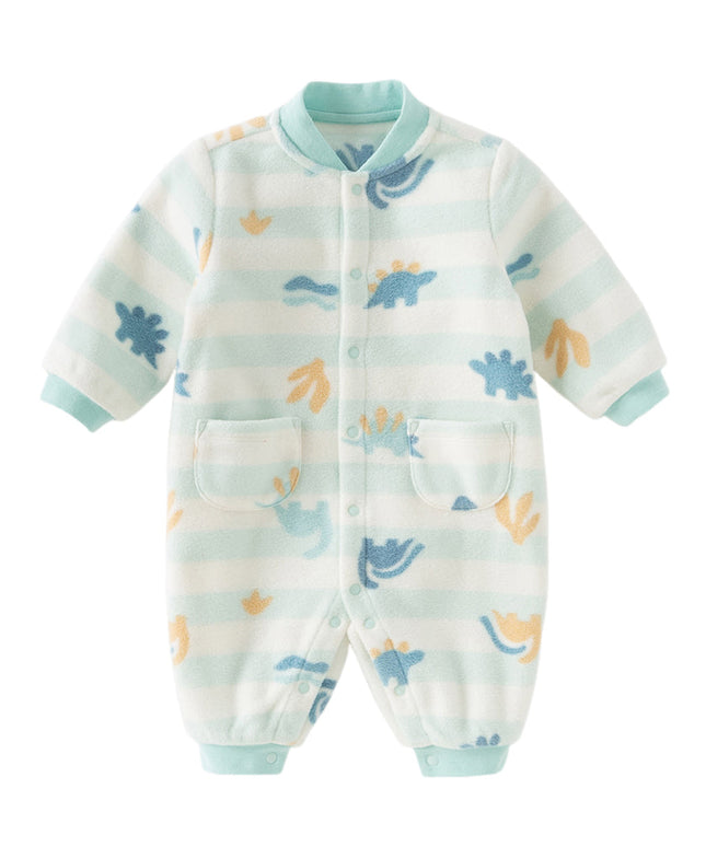 Baby Girls/Boys Print Fleece One-Pieces Romper