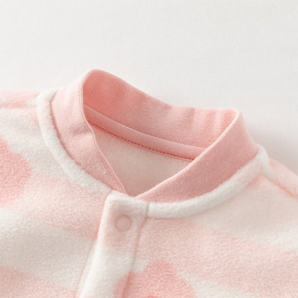 Baby Girls/Boys Print Fleece One-Pieces Romper