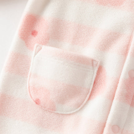 Baby Girls/Boys Print Fleece One-Pieces Romper