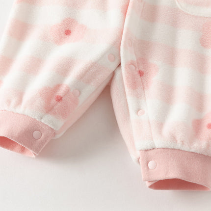 Baby Girls/Boys Print Fleece One-Pieces Romper