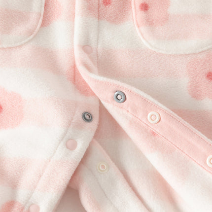 Baby Girls/Boys Print Fleece One-Pieces Romper