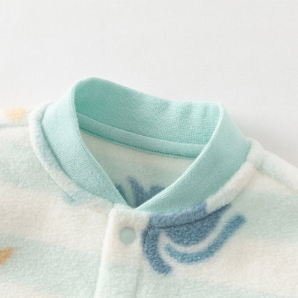 Baby Girls/Boys Print Fleece One-Pieces Romper