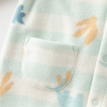 Baby Girls/Boys Print Fleece One-Pieces Romper