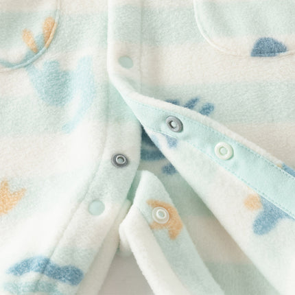 Baby Girls/Boys Print Fleece One-Pieces Romper