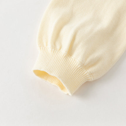 Toddler Girls Vivid Cotton Yellowr Long-sleeved Cardigans