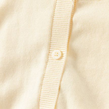 Toddler Girls Vivid Cotton Yellowr Long-sleeved Cardigans